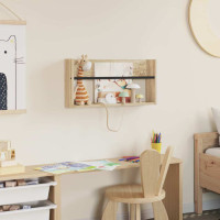 Produktbild för Tidningshylla Sonoma-ek 60 x 12 x 30 cm Konstruerat trä