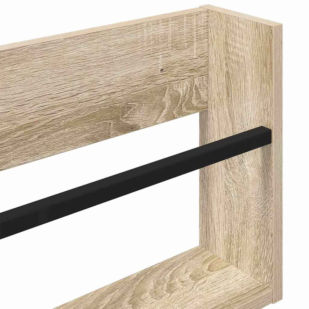 Produktbild för Tidningshylla Sonoma-ek 60 x 12 x 30 cm Konstruerat trä
