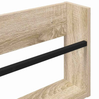 Produktbild för Tidningshylla Sonoma-ek 60 x 12 x 30 cm Konstruerat trä