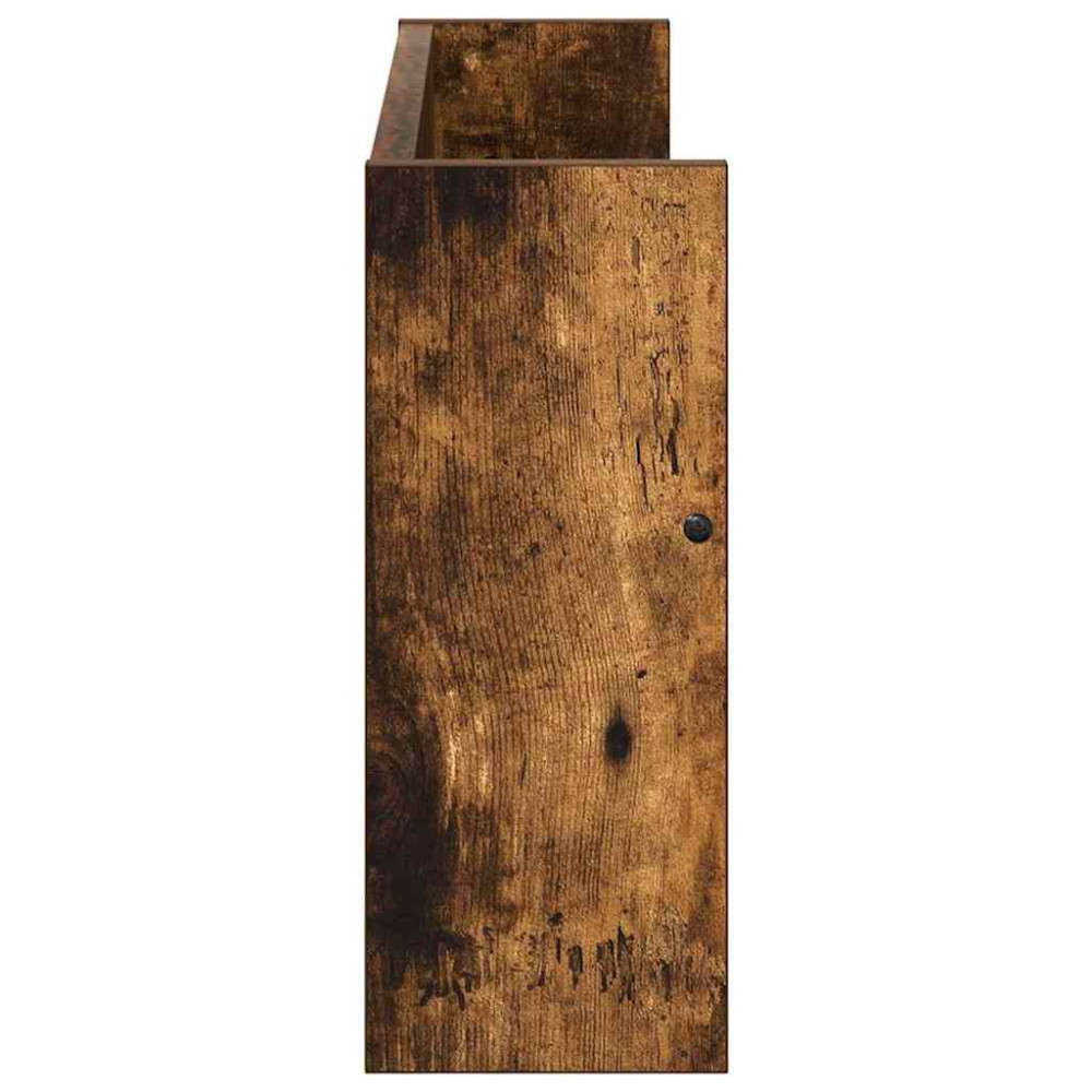 Produktbild för Tidningshylla 2 pcs Rökt ek 60 x 12 x 30 cm Konstruerat trä