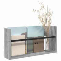 Produktbild för Tidningshylla Grå Sonoma 60 x 12 x 30 cm Konstruerat trä