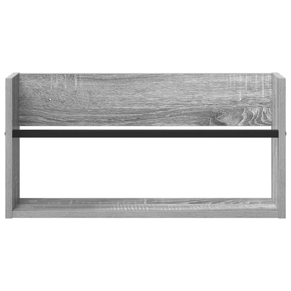 Produktbild för Tidningshylla Grå Sonoma 60 x 12 x 30 cm Konstruerat trä