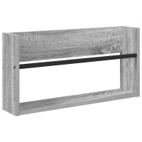 Produktbild för Tidningshylla 2 pcs Grå Sonoma 60 x 12 x 30 cm Konstruerat trä