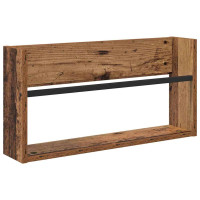 Produktbild för Tidningshylla 2 pcs Gammalt trä 60 x 12 x 30 cm Konstruerat trä