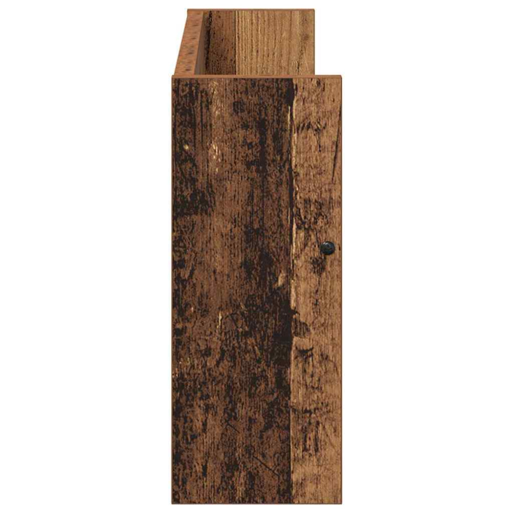 Produktbild för Tidningshylla 2 pcs Gammalt trä 60 x 12 x 30 cm Konstruerat trä