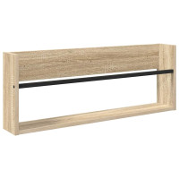 Produktbild för Tidningshylla Sonoma-ek 80 x 12 x 30 cm Konstruerat trä