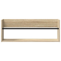 Produktbild för Tidningshylla Sonoma-ek 80 x 12 x 30 cm Konstruerat trä