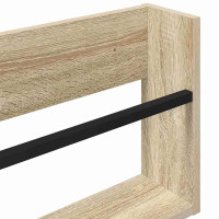 Produktbild för Tidningshylla Sonoma-ek 80 x 12 x 30 cm Konstruerat trä