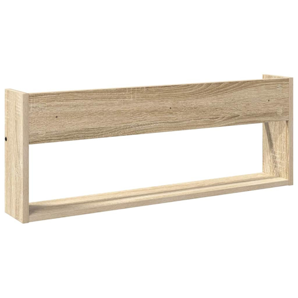 Produktbild för Tidningshylla 2 pcs Sonoma-ek 80 x 12 x 30 cm Konstruerat trä