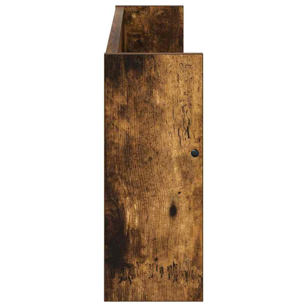 Produktbild för Tidningshylla 2 pcs Rökt ek 80 x 12 x 30 cm Konstruerat trä