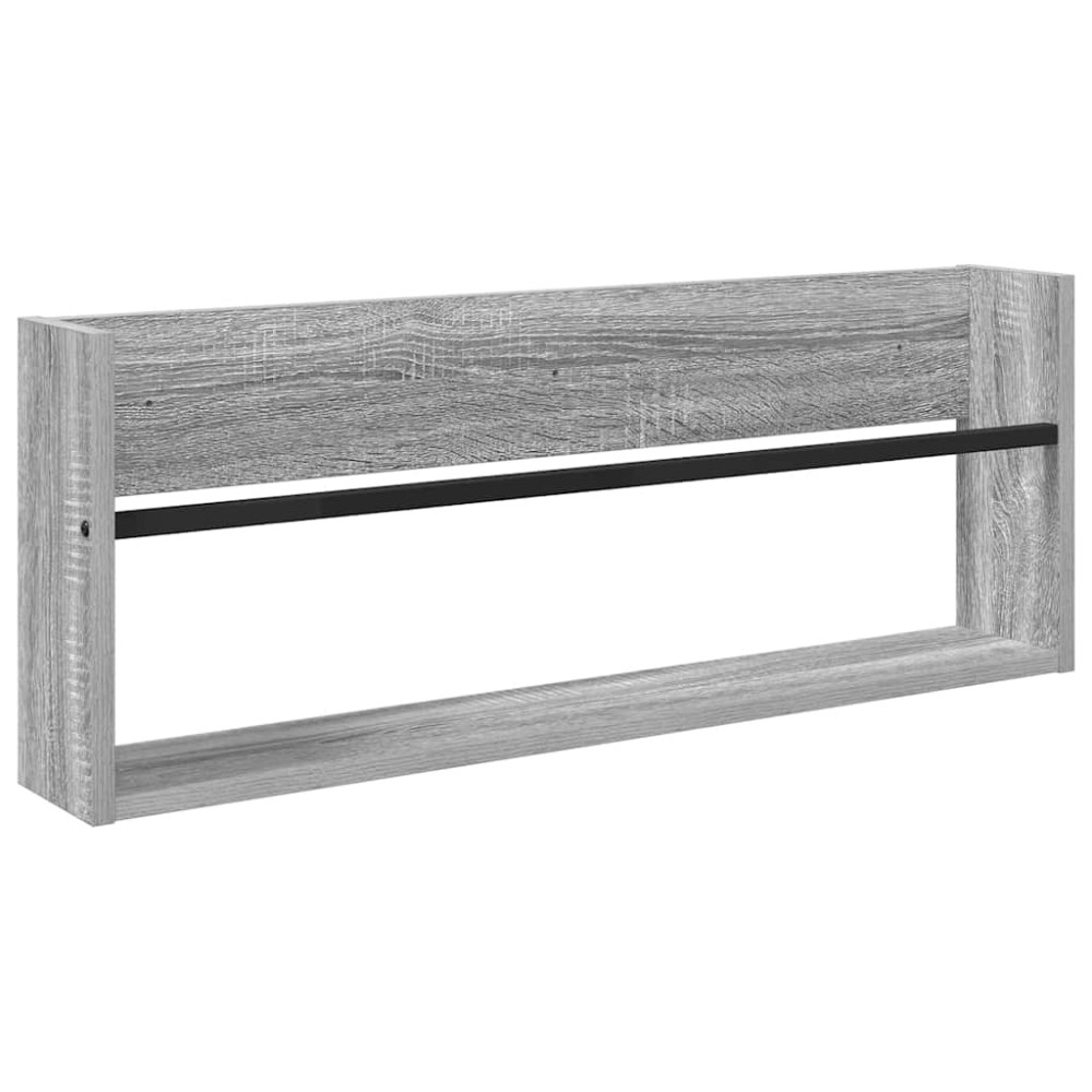 Produktbild för Tidningshylla Grå Sonoma 80 x 12 x 30 cm Konstruerat trä