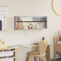 Produktbild för Tidningshylla Grå Sonoma 80 x 12 x 30 cm Konstruerat trä