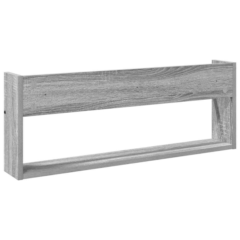 Produktbild för Tidningshylla Grå Sonoma 80 x 12 x 30 cm Konstruerat trä