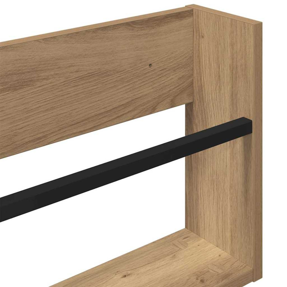 Produktbild för Tidningshylla 2 pcs Artisan Ek 80 x 12 x 30 cm Konstruerat trä