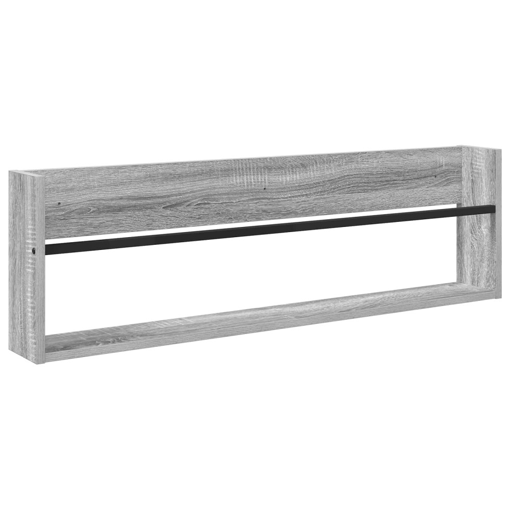 Produktbild för Tidningshylla Grå Sonoma 100 x 12 x 30 cm Konstruerat trä