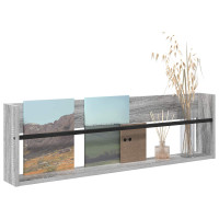 Produktbild för Tidningshylla Grå Sonoma 100 x 12 x 30 cm Konstruerat trä