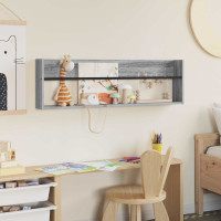 Produktbild för Tidningshylla Grå Sonoma 100 x 12 x 30 cm Konstruerat trä