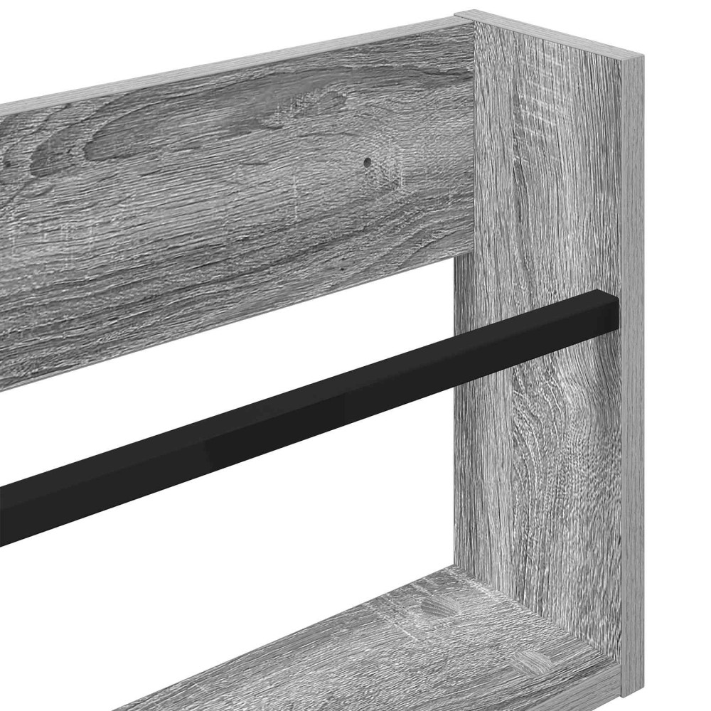 Produktbild för Tidningshylla Grå Sonoma 100 x 12 x 30 cm Konstruerat trä