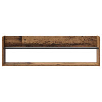 Produktbild för Tidningshylla med hylla 2 pcs Gammalt trä 100 x 12 x 30 cm