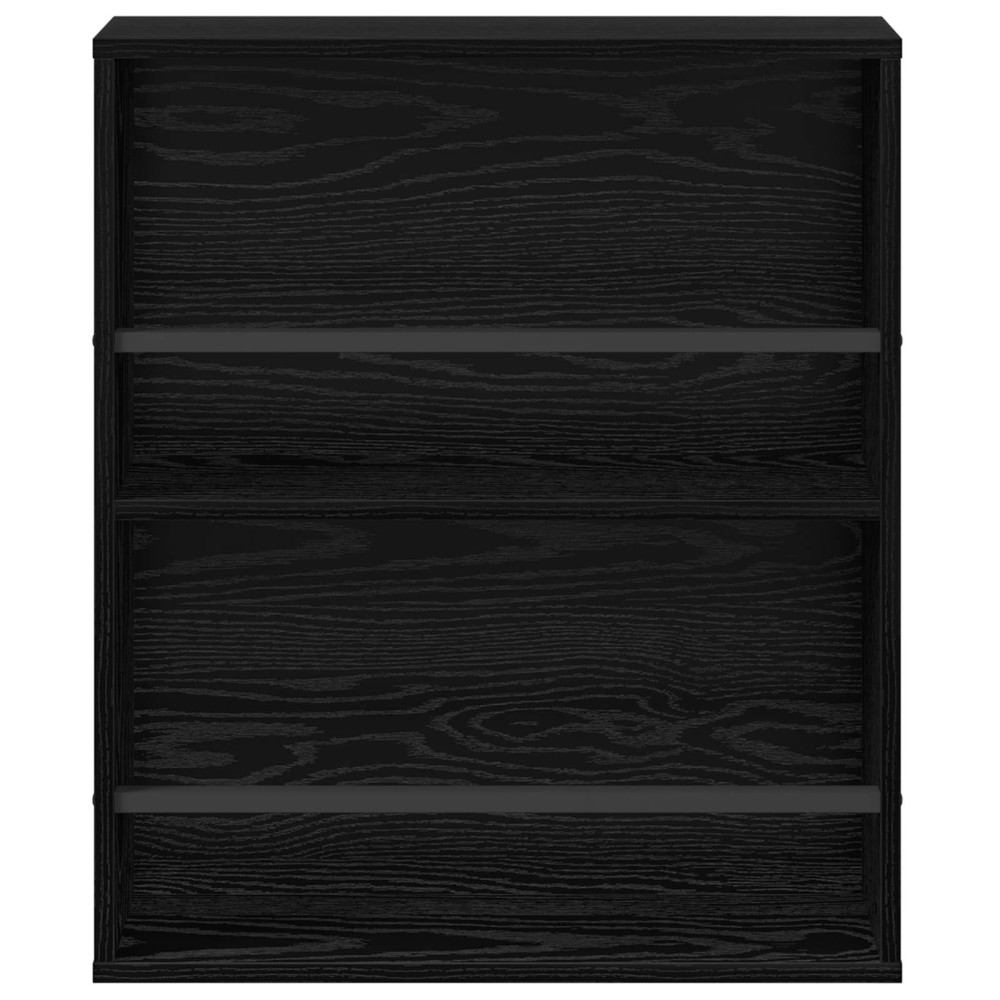 Produktbild för Tidningshylla 2 pcs Svart Ek 60 x 12 x 70 cm Konstruerat trä