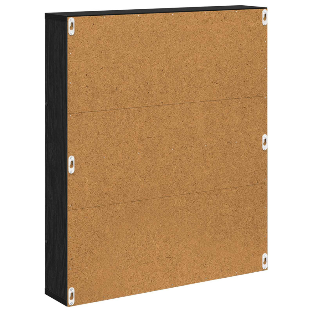 Produktbild för Tidningshylla 2 pcs Svart Ek 60 x 12 x 70 cm Konstruerat trä