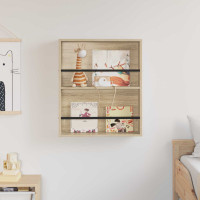 Produktbild för Tidningshylla Sonoma-ek 60 x 12 x 70 cm Konstruerat trä