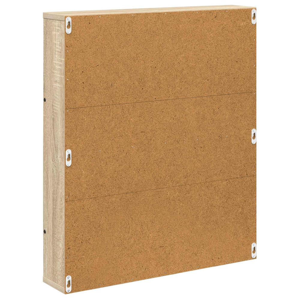 Produktbild för Tidningshylla Sonoma-ek 60 x 12 x 70 cm Konstruerat trä