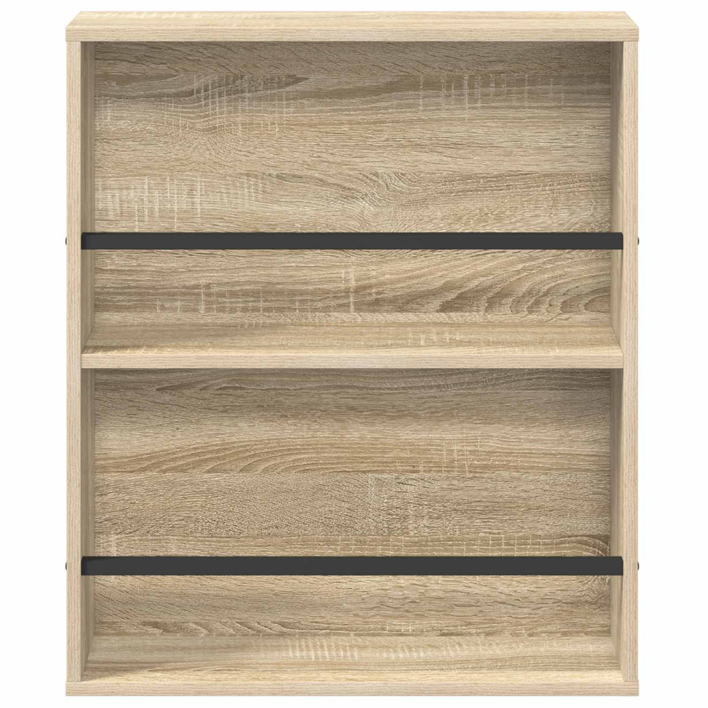 Produktbild för Tidningshylla 2 pcs Sonoma-ek 60 x 12 x 70 cm Konstruerat trä