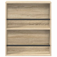 Produktbild för Tidningshylla 2 pcs Sonoma-ek 60 x 12 x 70 cm Konstruerat trä