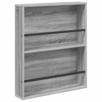 Produktbild för Tidningshylla Grå Sonoma 60 x 12 x 70 cm Konstruerat trä