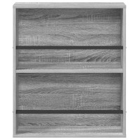 Produktbild för Tidningshylla 2 pcs Grå Sonoma 60 x 12 x 70 cm Konstruerat trä