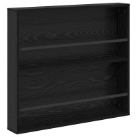 Produktbild för Tidningshylla 2 pcs Svart Ek 80 x 12 x 70 cm Konstruerat trä