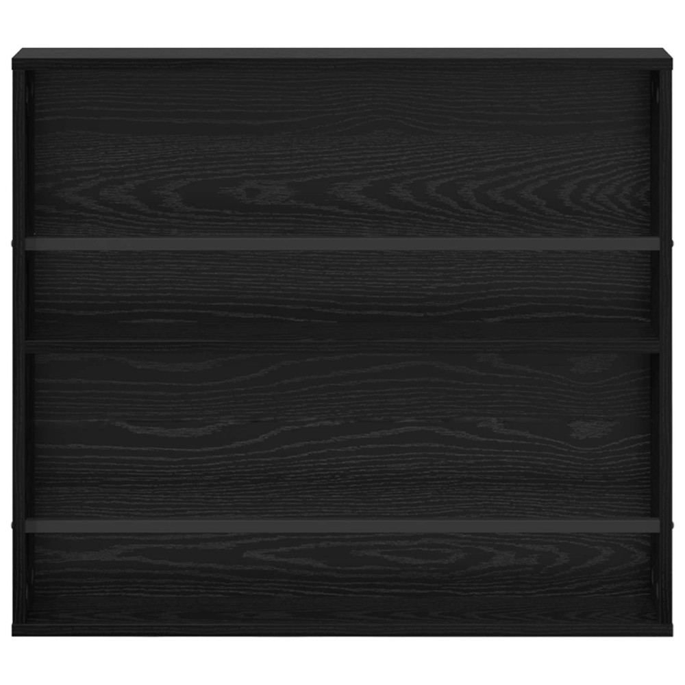 Produktbild för Tidningshylla 2 pcs Svart Ek 80 x 12 x 70 cm Konstruerat trä