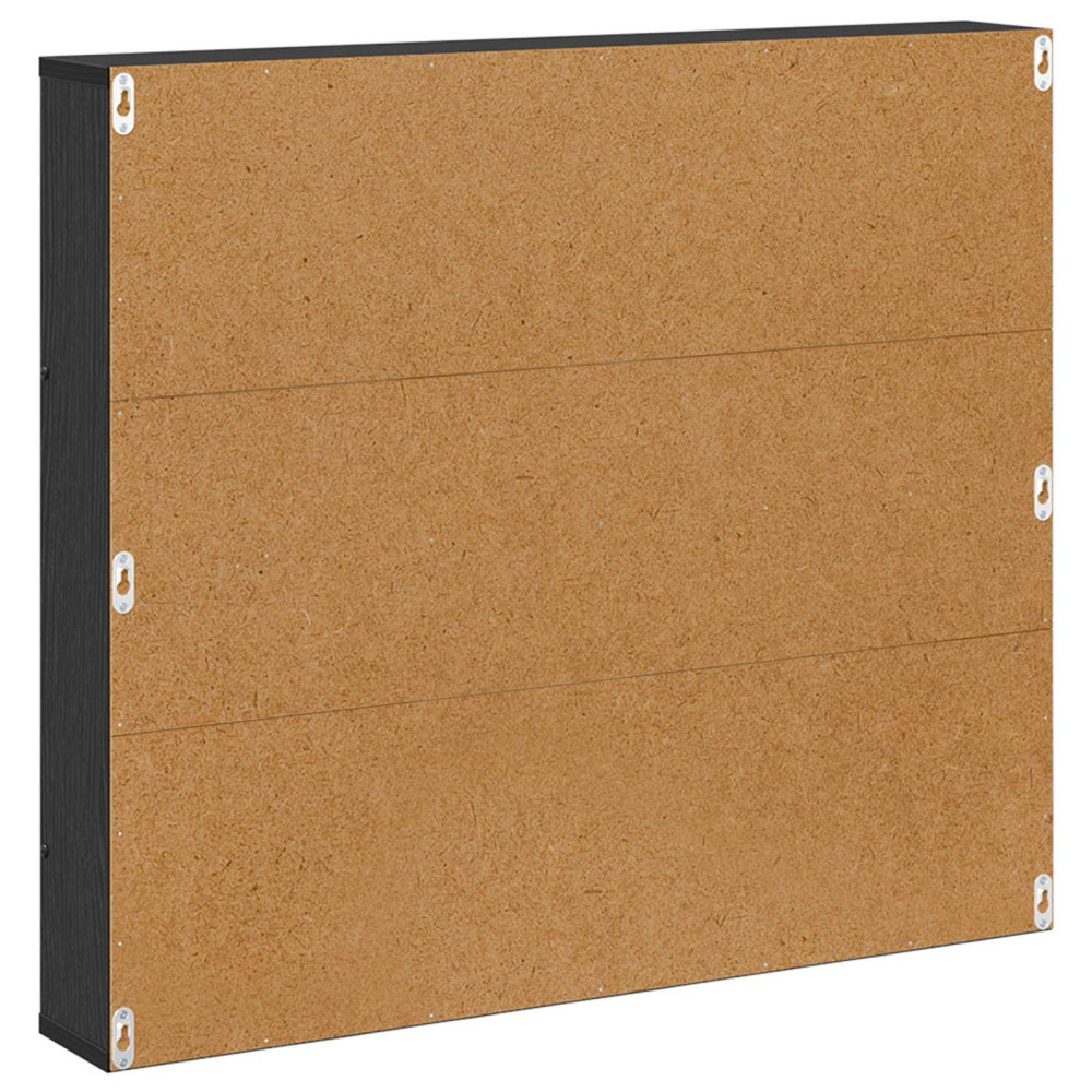 Produktbild för Tidningshylla 2 pcs Svart Ek 80 x 12 x 70 cm Konstruerat trä