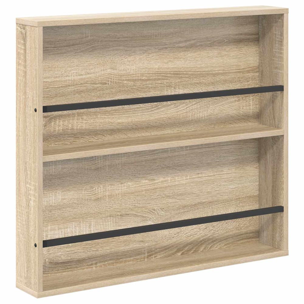 Produktbild för Tidningshylla Sonoma-ek 80 x 12 x 70 cm Konstruerat trä
