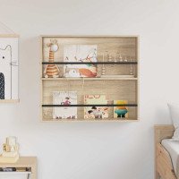 Produktbild för Tidningshylla Sonoma-ek 80 x 12 x 70 cm Konstruerat trä