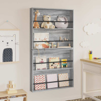Produktbild för Tidningshylla 2 pcs Grå Sonoma 80 x 12 x 70 cm Konstruerat trä