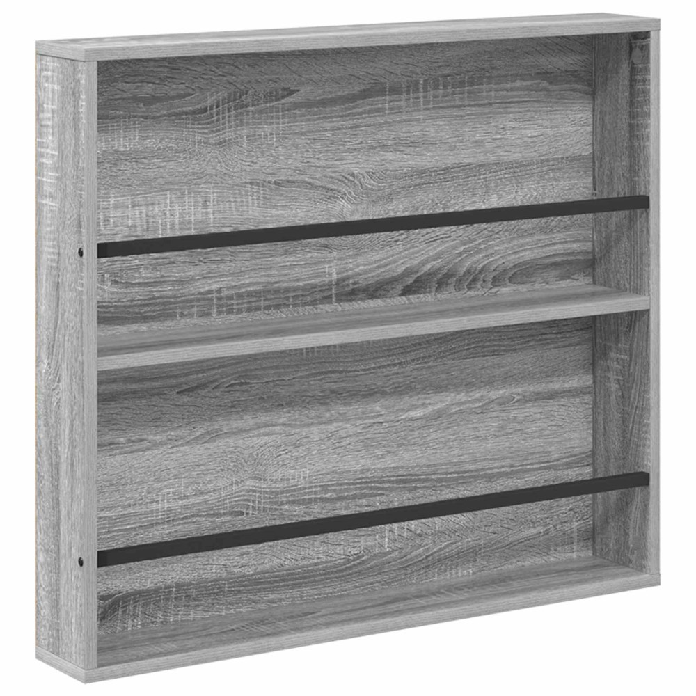 Produktbild för Tidningshylla 2 pcs Grå Sonoma 80 x 12 x 70 cm Konstruerat trä