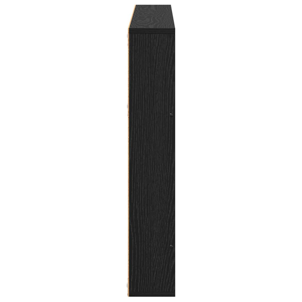 Produktbild för Tidningshylla 2 pcs Svart Ek 100 x 12 x 70 cm Konstruerat trä