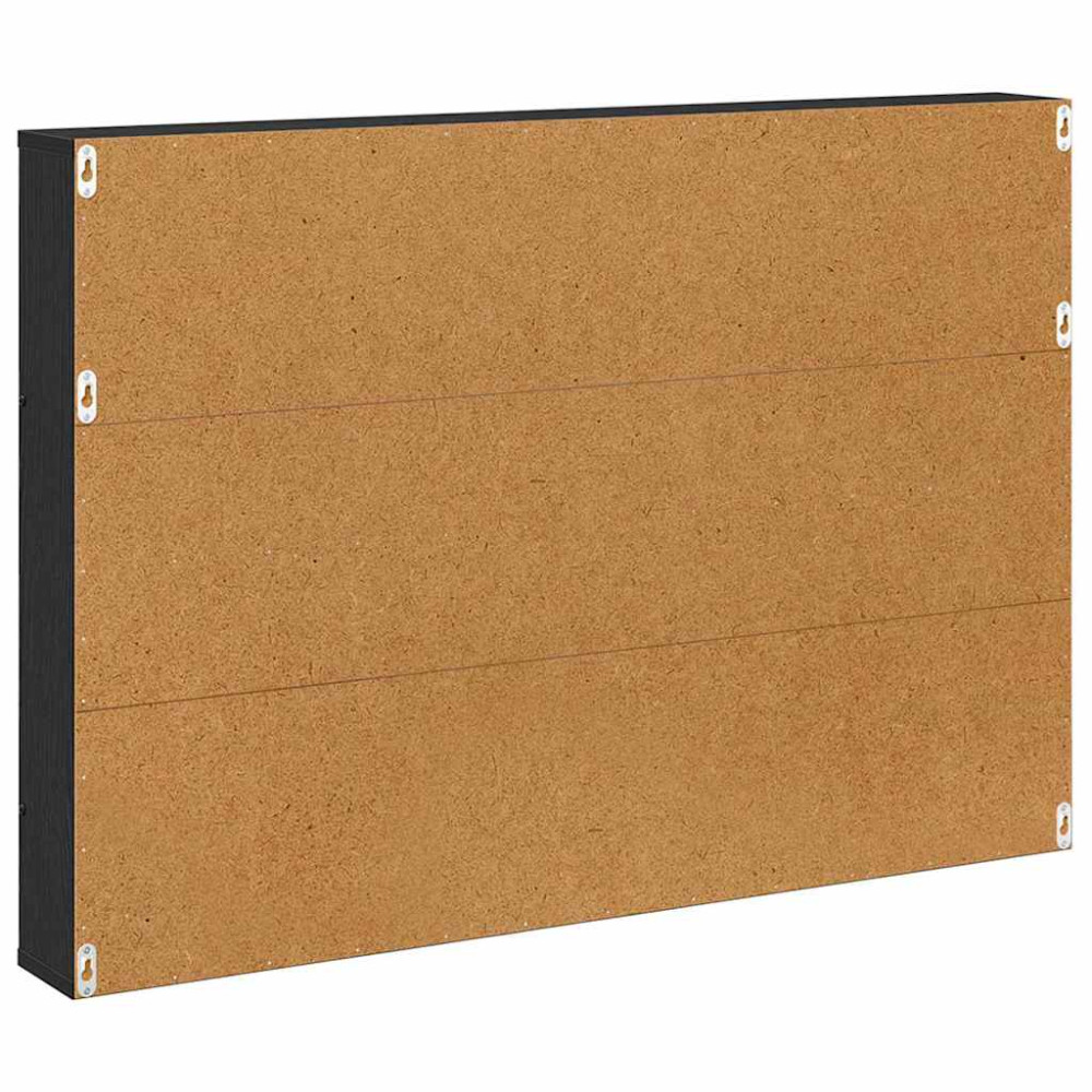 Produktbild för Tidningshylla 2 pcs Svart Ek 100 x 12 x 70 cm Konstruerat trä