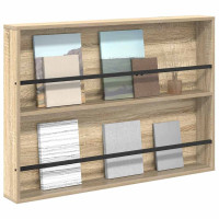 Produktbild för Tidningshylla Sonoma-ek 100 x 12 x 70 cm Konstruerat trä