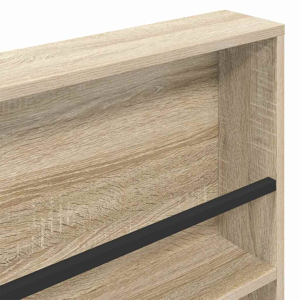 Produktbild för Tidningshylla Sonoma-ek 100 x 12 x 70 cm Konstruerat trä