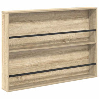 Produktbild för Tidningshylla 2 pcs Sonoma-ek 100 x 12 x 70 cm Konstruerat trä