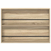 Produktbild för Tidningshylla 2 pcs Sonoma-ek 100 x 12 x 70 cm Konstruerat trä