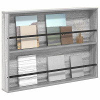 Produktbild för Tidningshylla Grå Sonoma 100 x 12 x 70 cm Konstruerat trä