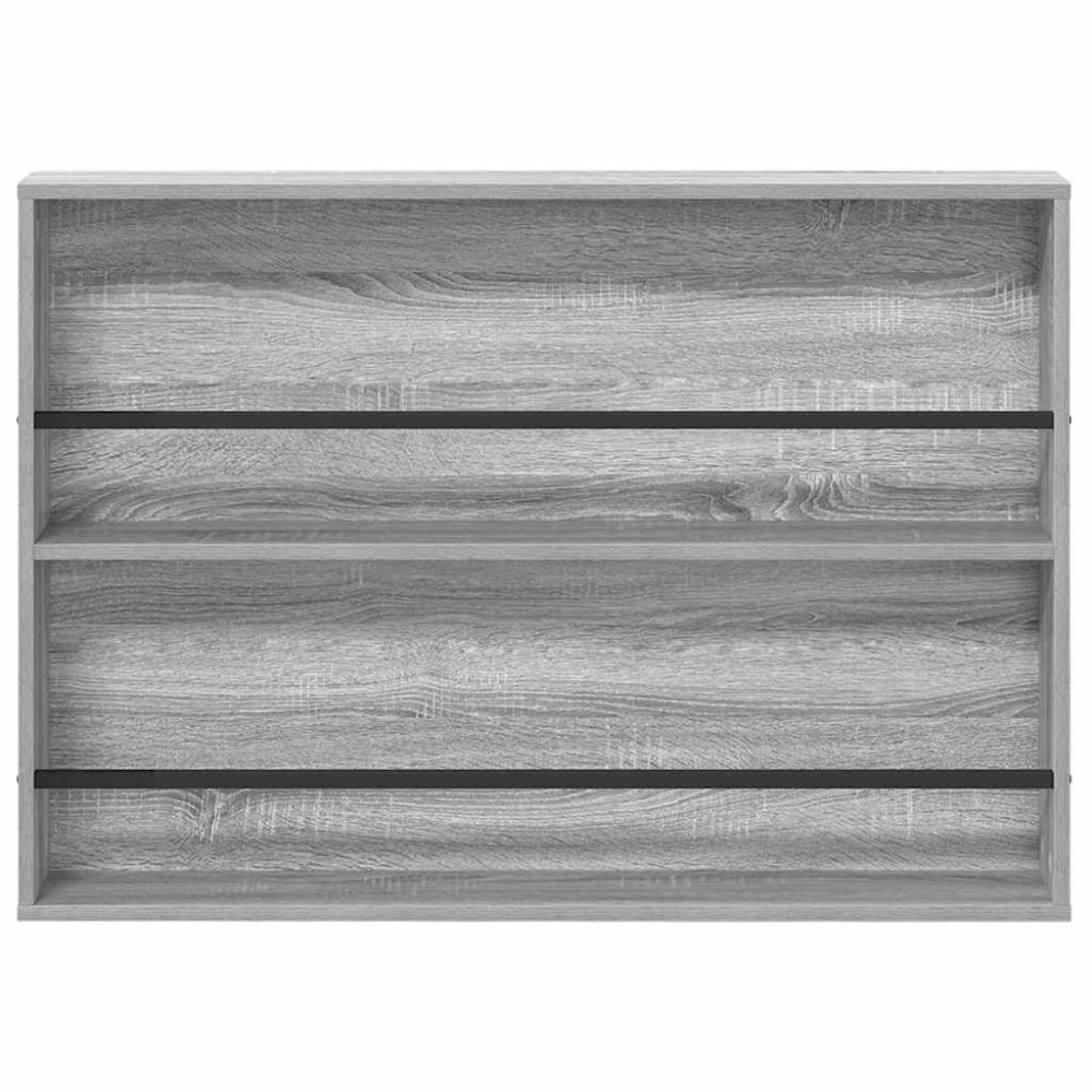 Produktbild för Tidningshylla Grå Sonoma 100 x 12 x 70 cm Konstruerat trä