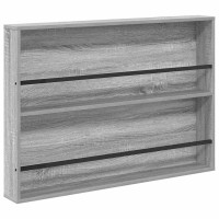 Produktbild för Tidningshylla 2 pcs Grå Sonoma 100 x 12 x 70 cm Konstruerat trä