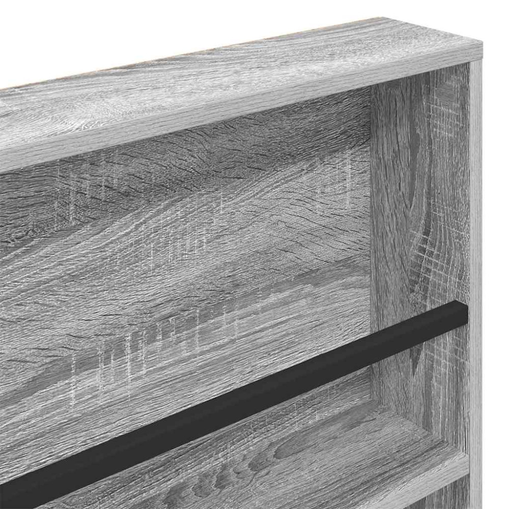 Produktbild för Tidningshylla 2 pcs Grå Sonoma 100 x 12 x 70 cm Konstruerat trä
