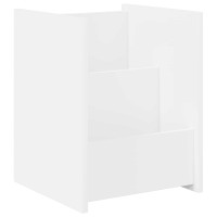Produktbild för Tidningshylla med hylla Vit 35 x 35 x 45 cm Konstruerat trä