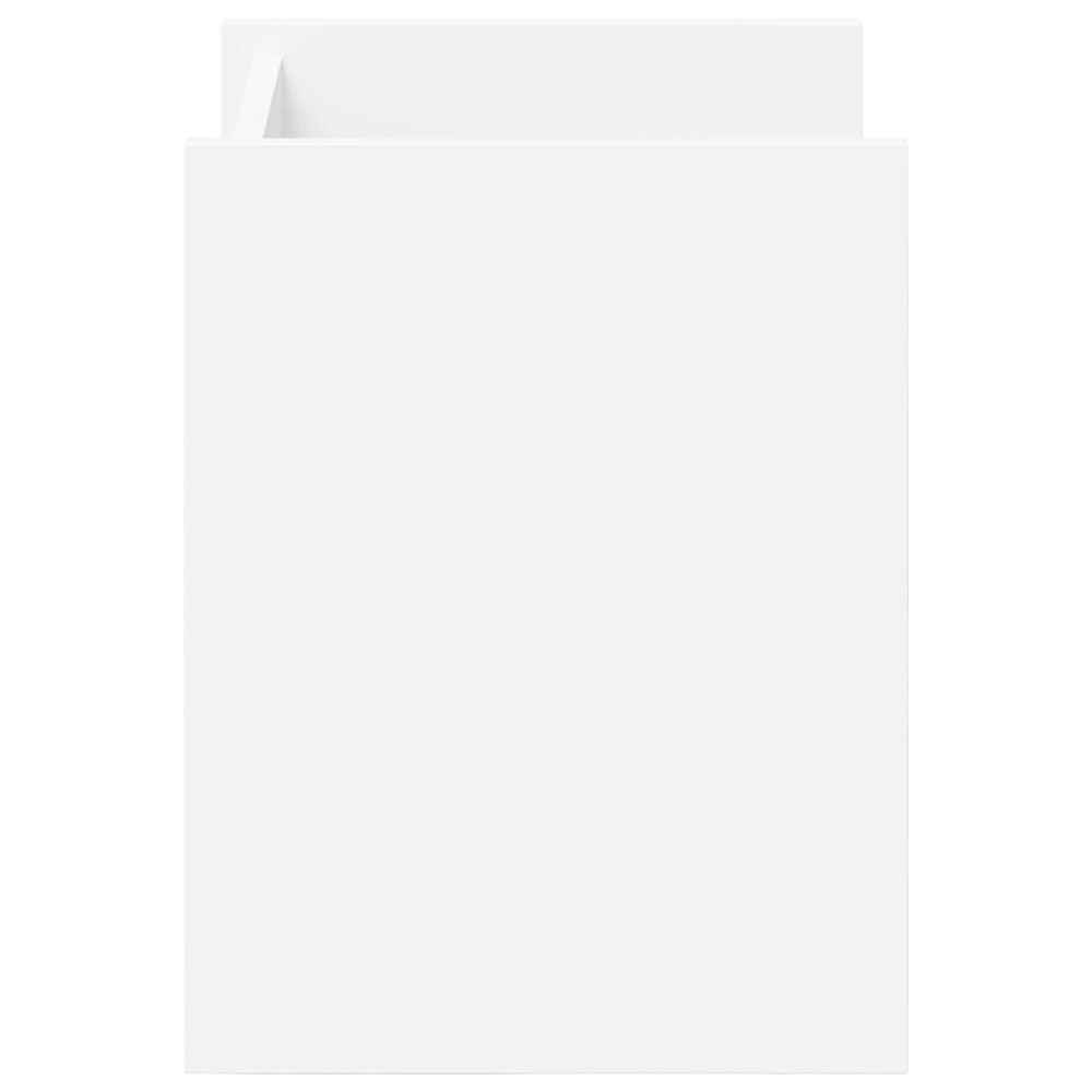 Produktbild för Tidningshylla med hylla Vit 35 x 35 x 45 cm Konstruerat trä